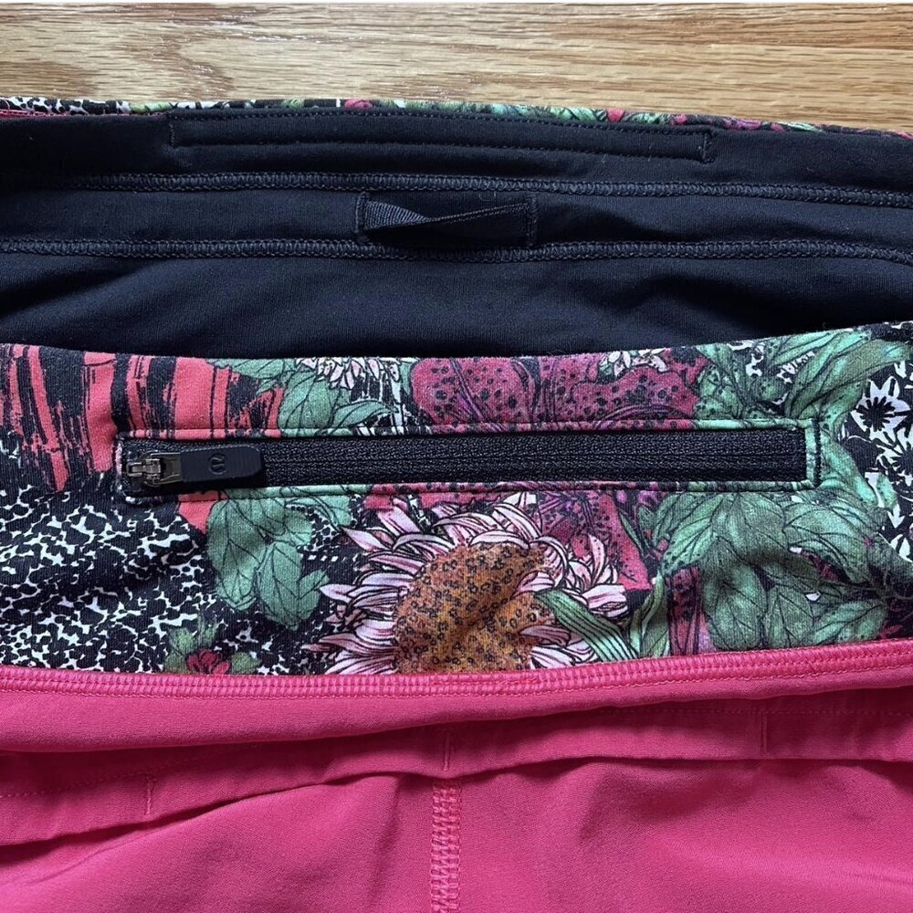 Lululemon LULULEMON SPEED UP SHORT 2.5" FUCHIA PINK ZEN GARDEN MULTI SIZE 4 - Picture 12 of 14